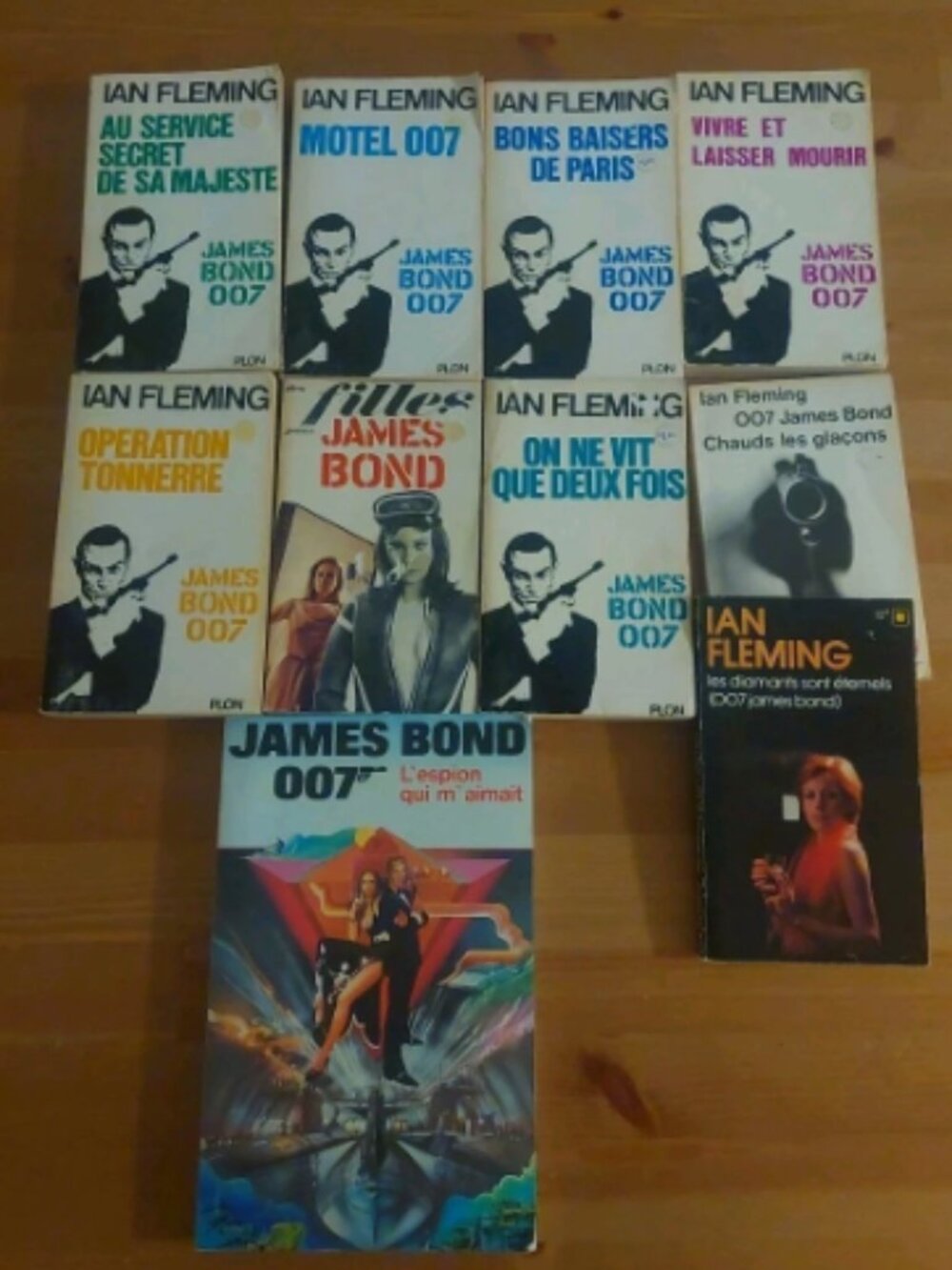 Lot De 10 Livres James Bond 1960’s Ian Fleming etat acceptable